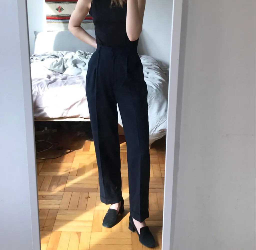 Vintage Wool Pinstripe Trousers  photo 1