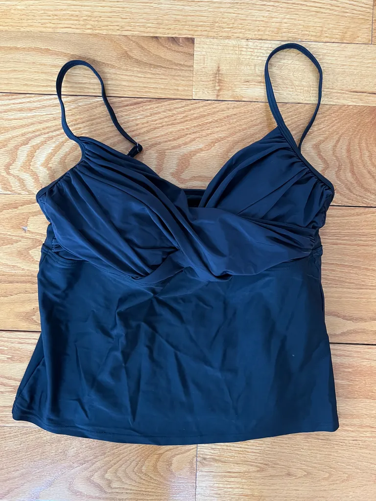 Black Swim Top, Size 12, Like New photo 1