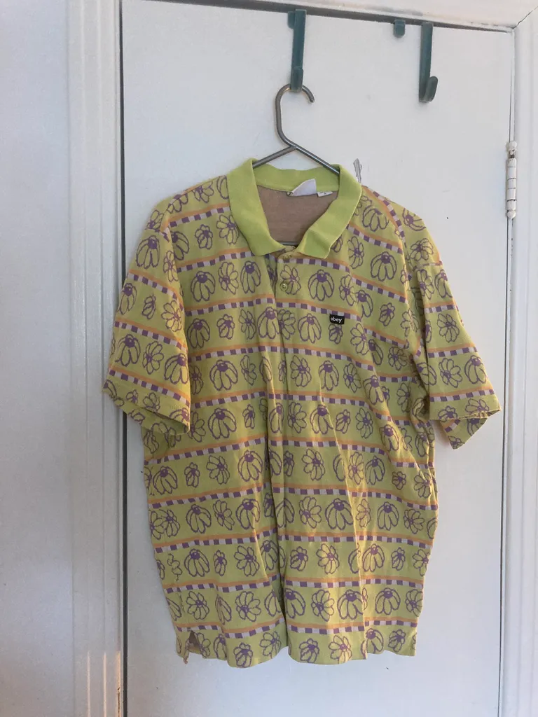 OBEY Lime Green Polo XL photo 1