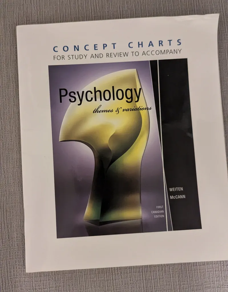 Psychology Concept Charts Textbook photo 1