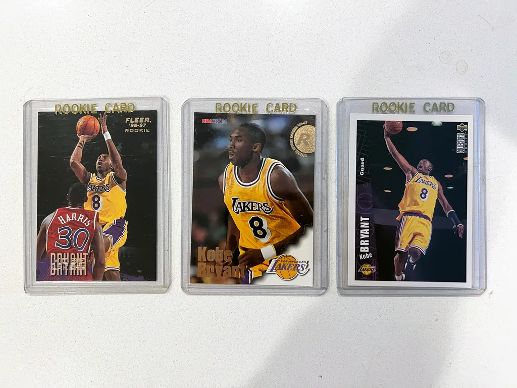3 Kobe Bryant Rookie Cards photo 1