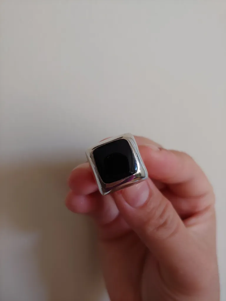 Black Onyx Sterling Silver Ring photo 1