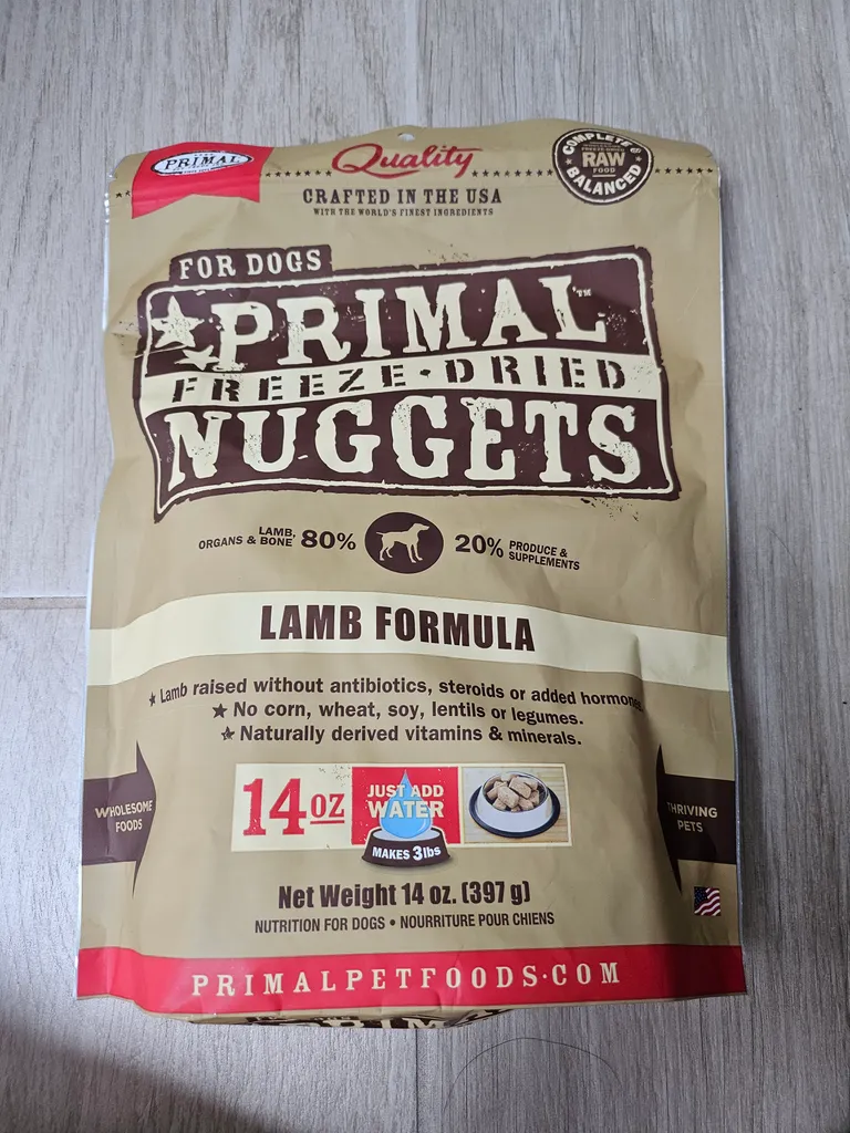 Dog food: Primal Freeze-Dried Nuggets - Lamb photo 1