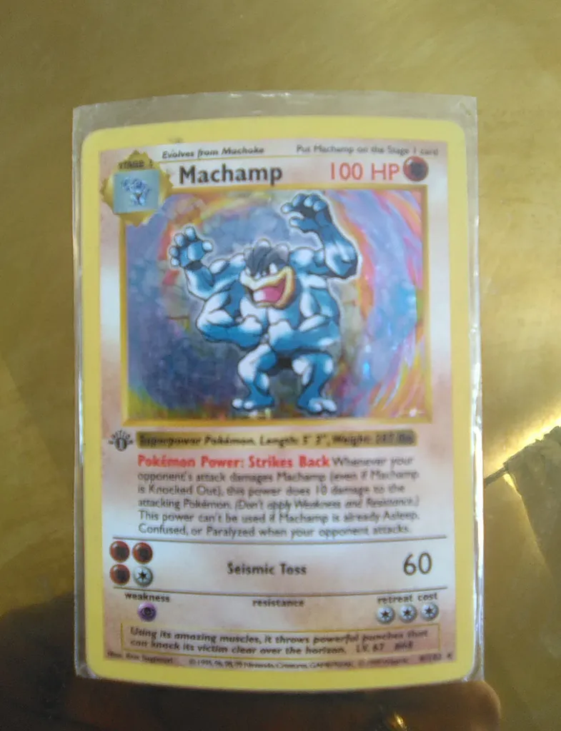 Machamp Rare Halographic Pokemon Card  photo 1