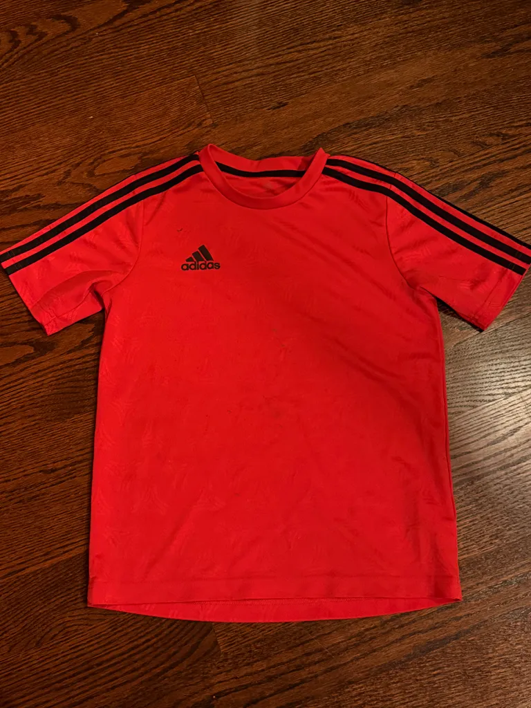 Boys Adidas jersey t-shirt size 10/12 photo 1