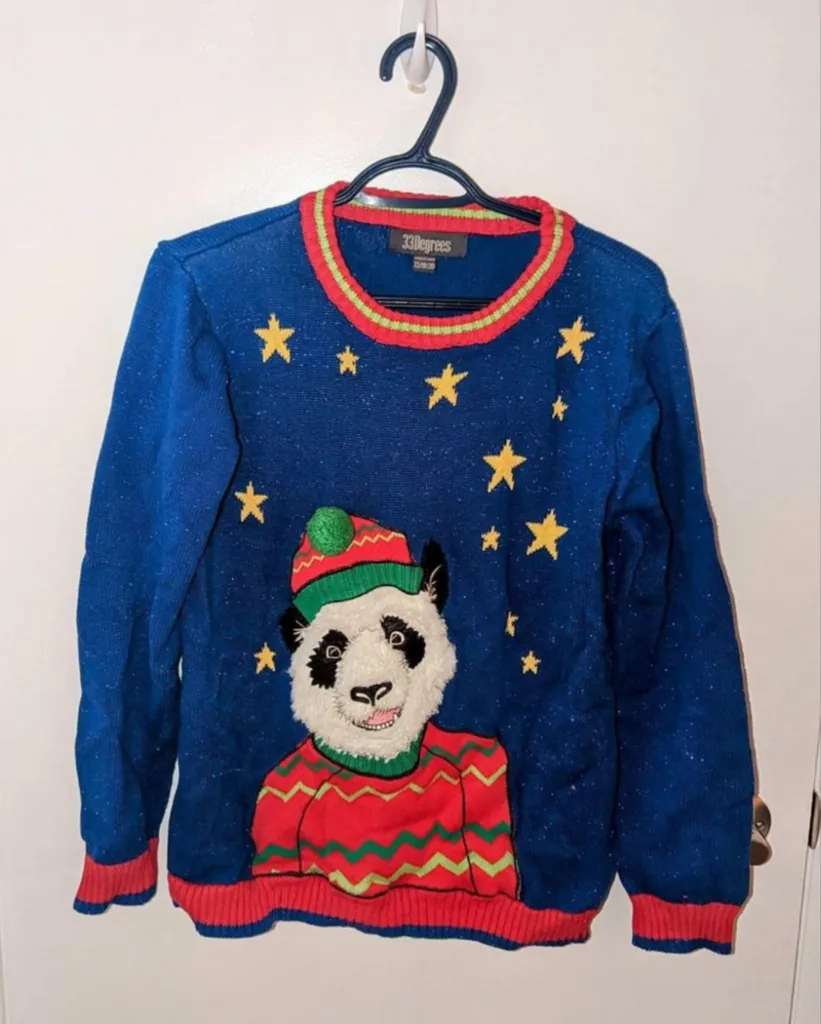 Ugly Christmas Sweater (Panda) - Women's Size X-Large  photo 1