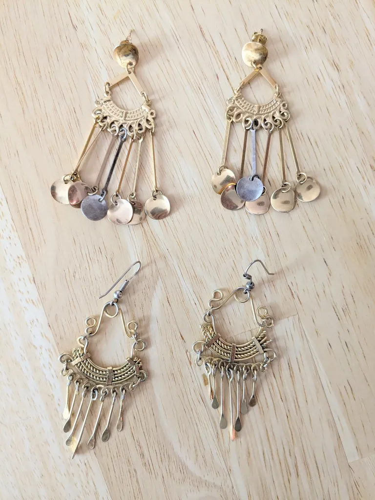 Golden Dangling Earrings (not gold) photo 1