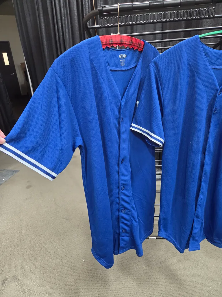 15 Blue baseball style jersey photo 1