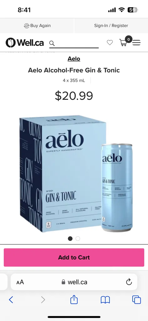 Non-Alc Aēlo Gin & Tonic AVAILABLE photo 1