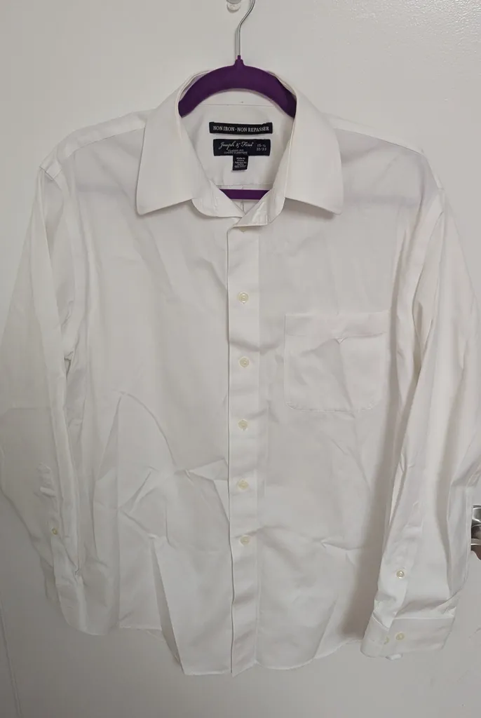 Joseph & Feiss White Men's Dress Shirt 15 1/2.32/33 photo 1