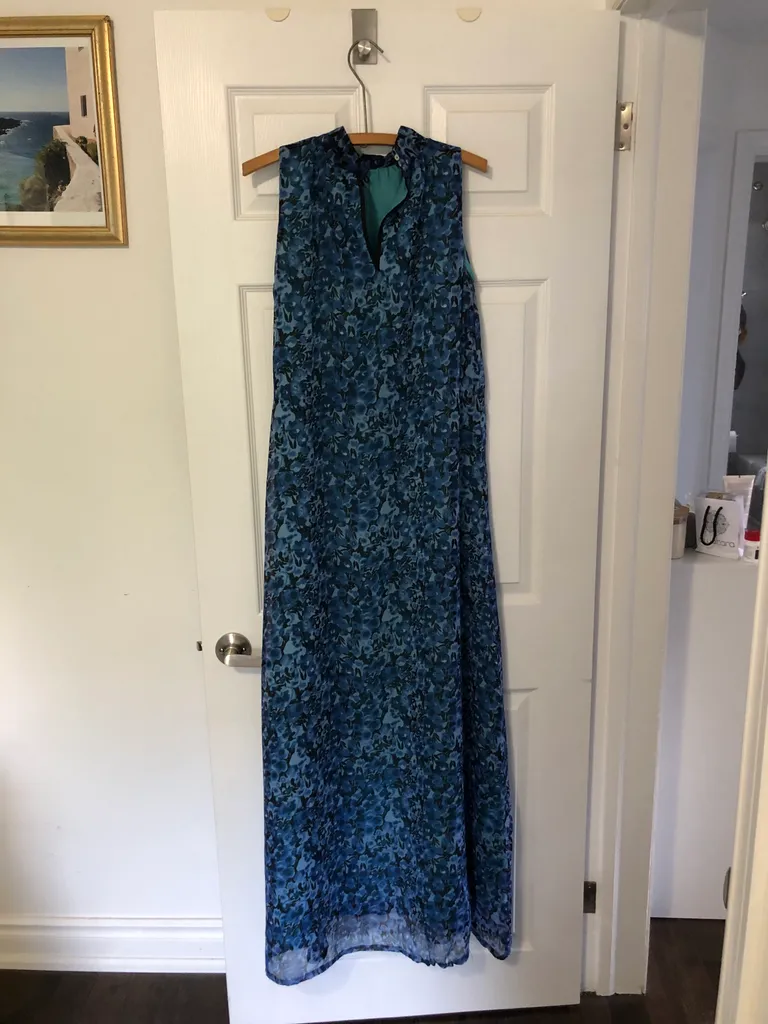 Long blue dress size M photo 1