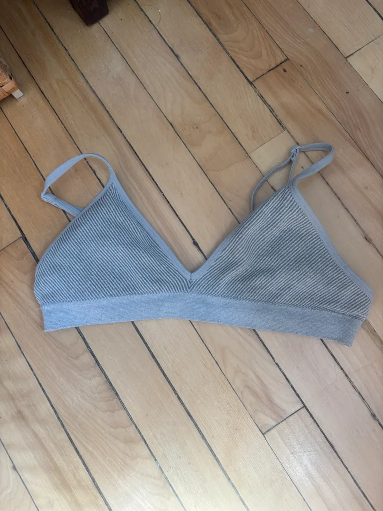 Size S Primark gray Ribbed Bralette photo 1