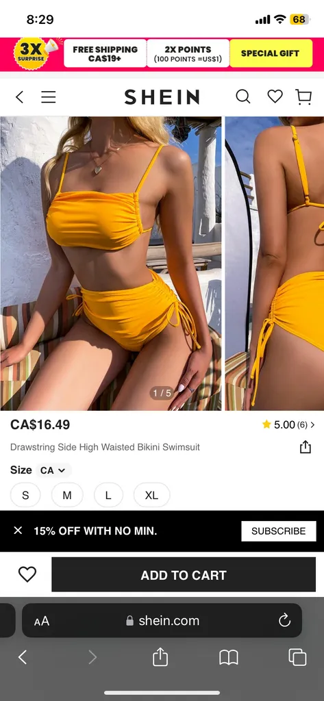 Shein bathing suit size M photo 1