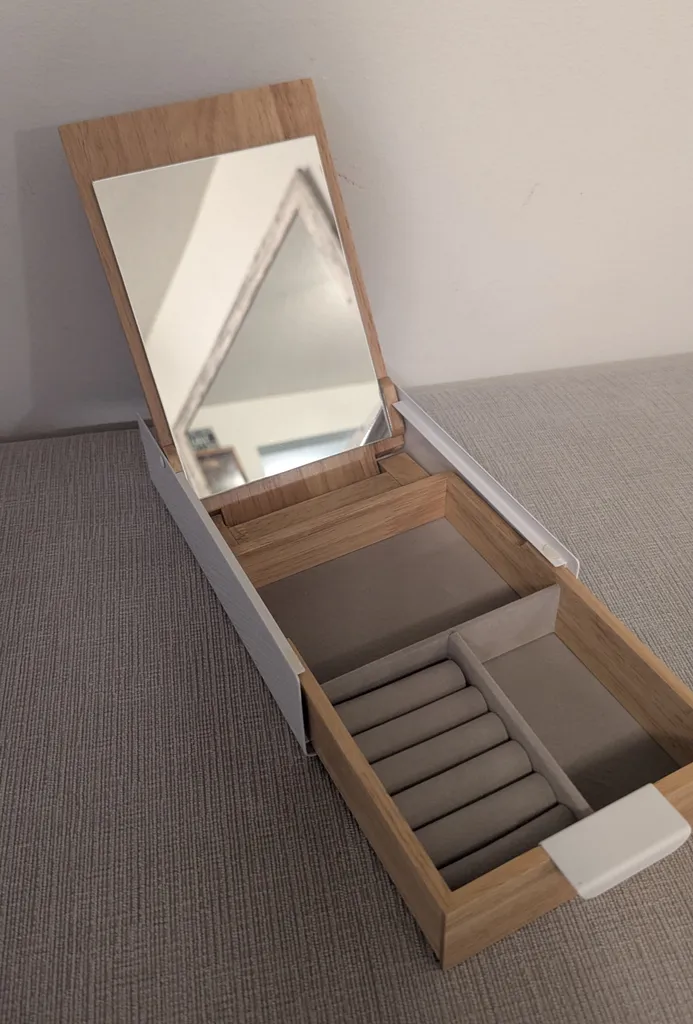 Brand New Wooden Jewelry Box with Mirror and Drawer  photo 1