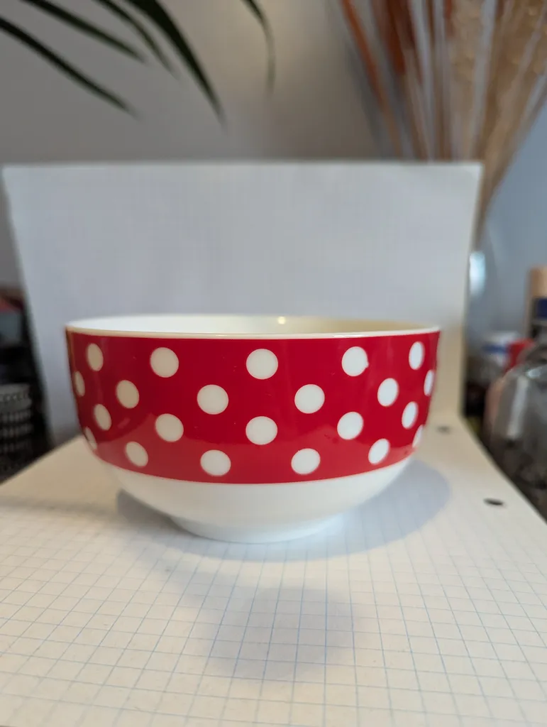 Red Polka Dot Bowl photo 1