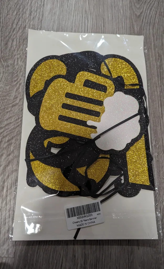 Brand New Cheers to 35 Years Birthday Banner photo 1