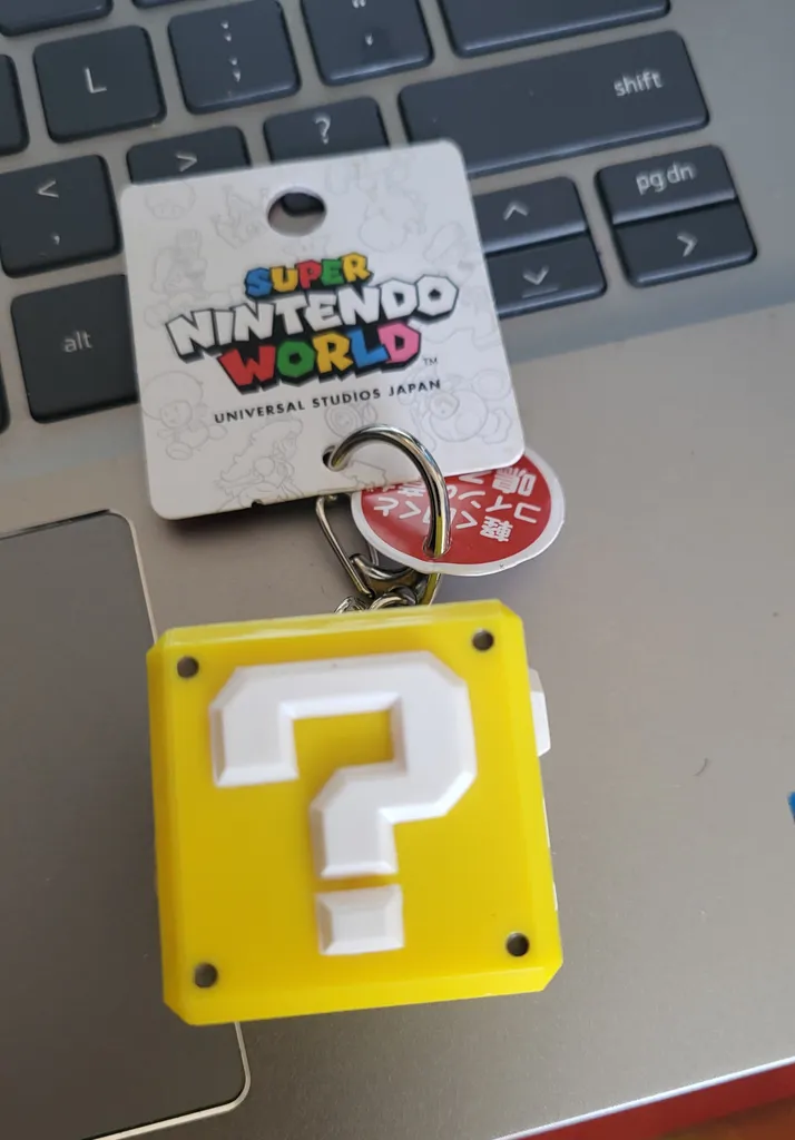Super Nintendo World Question Box Sound Keychain photo 1