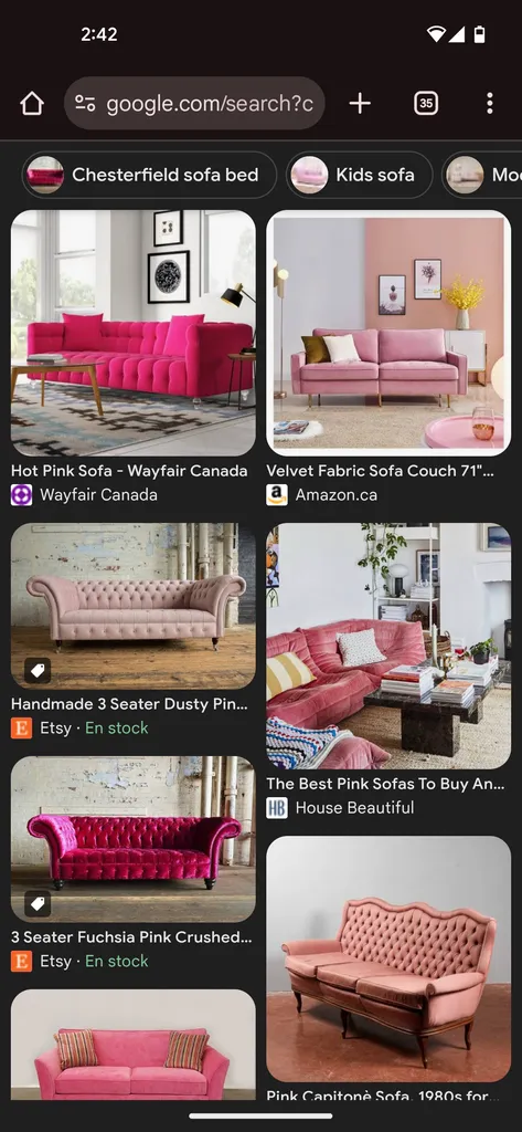 Pink couch/one seather photo 1