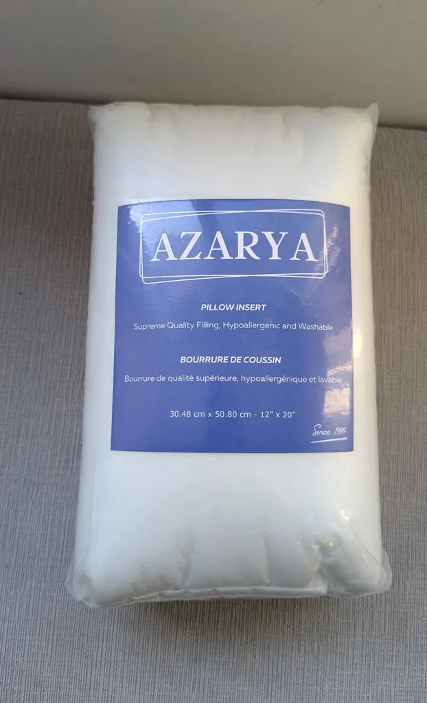 Brand New AZARYA Pillow Insert - 12" x 20" photo 1