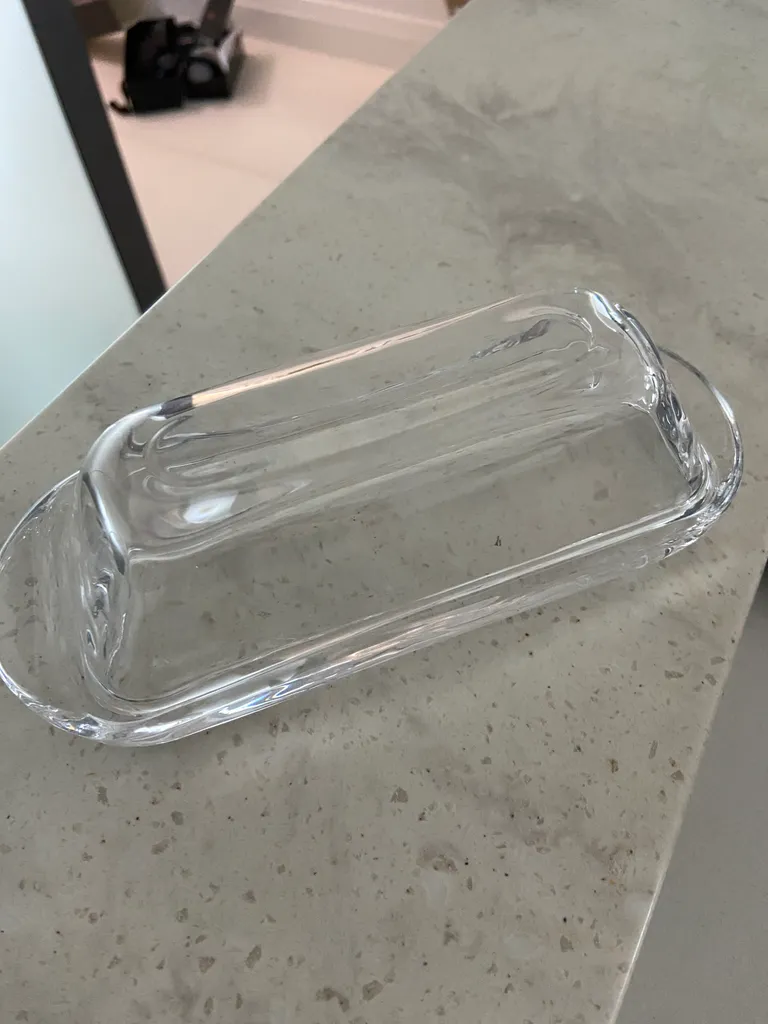 Glass butter container  photo 1