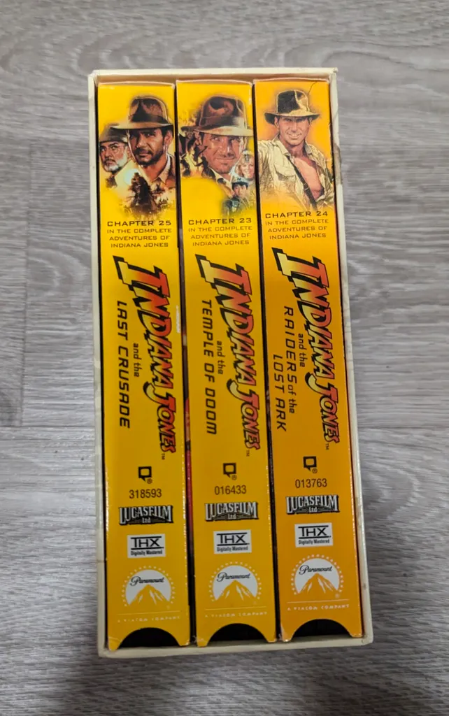 Indiana Jones Trilogy VHS Box Set photo 1
