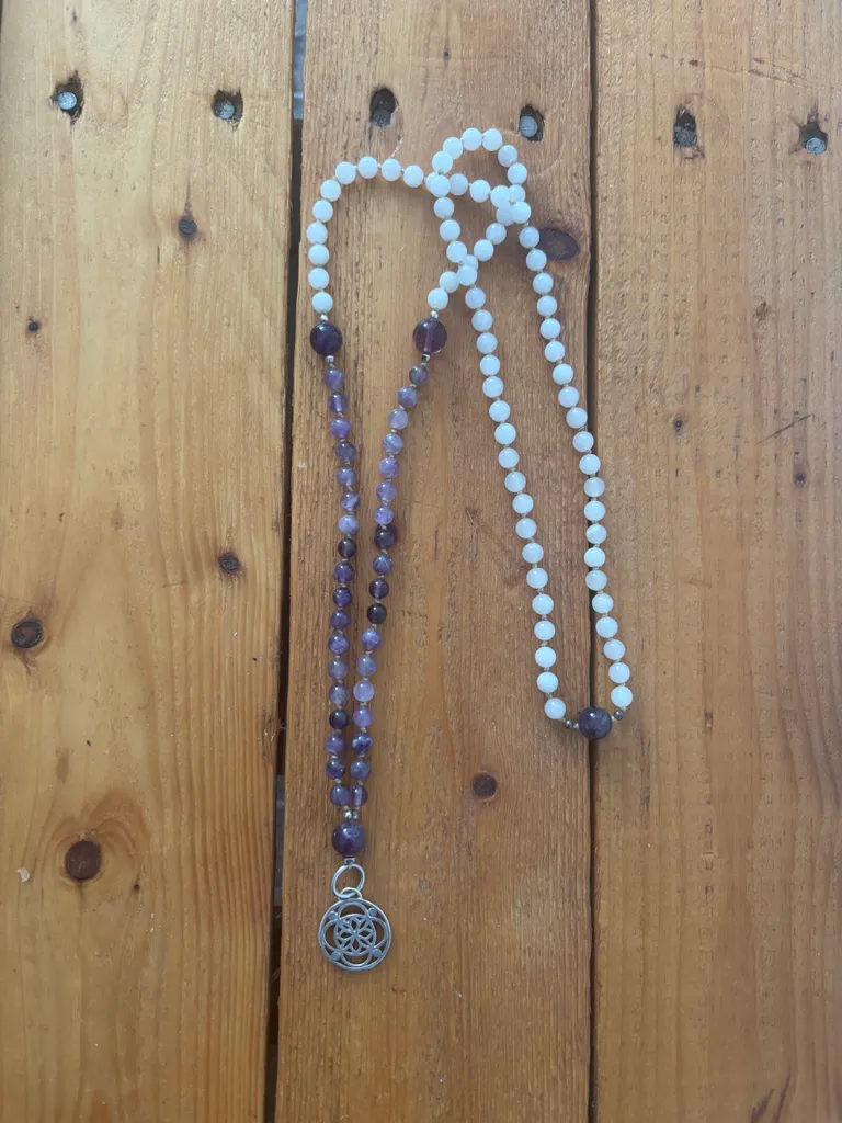 Genuine Silver & Semi-Precious Stones Beaded Necklace  photo 1