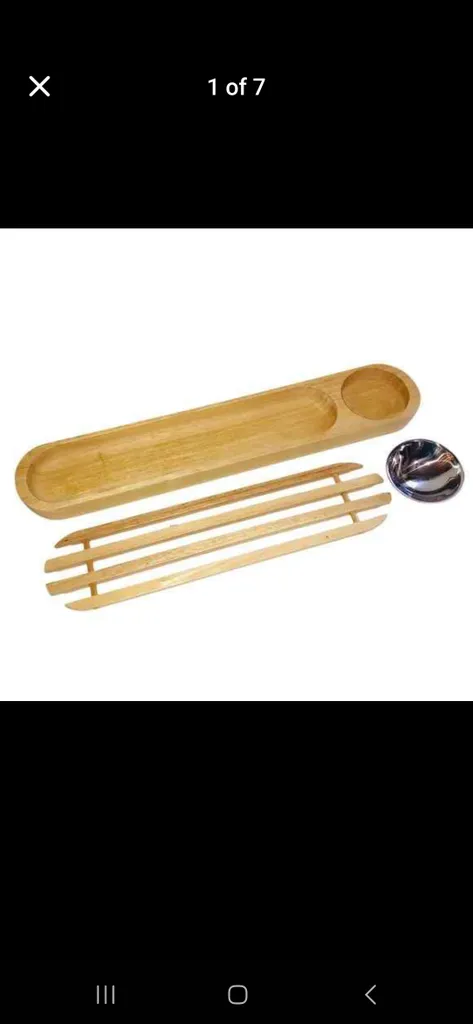 Bread serving tray with dip bowl photo 1