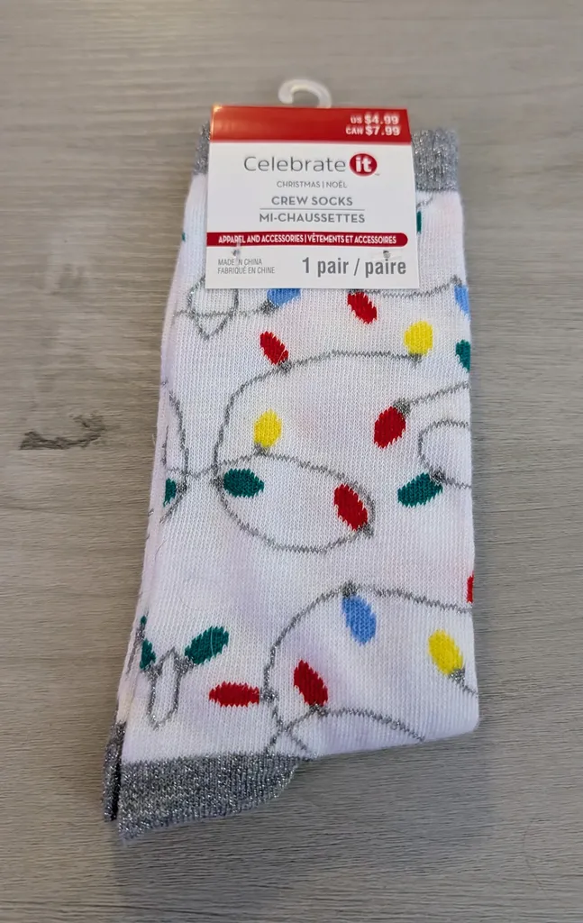 Brand New with Tags Celebrate It Christmas Crew Socks  photo 1