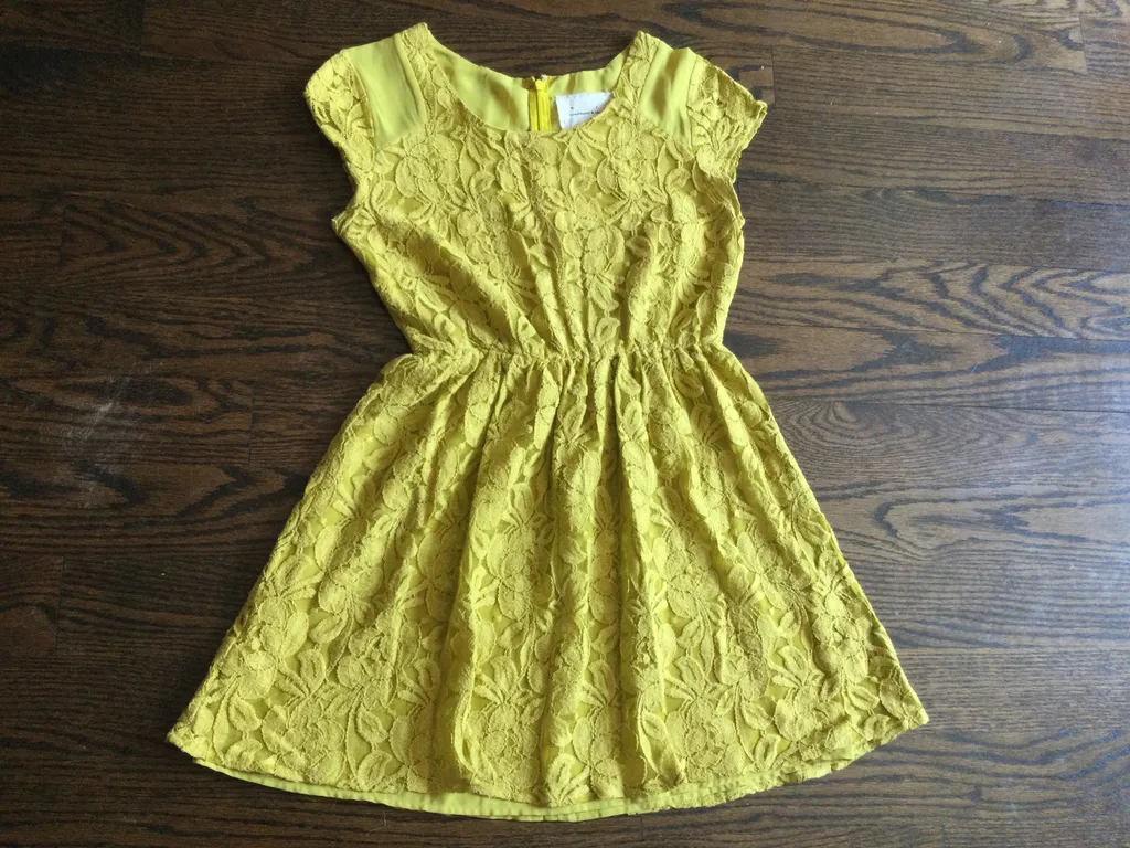 Mustardy yellow dress size small photo 1