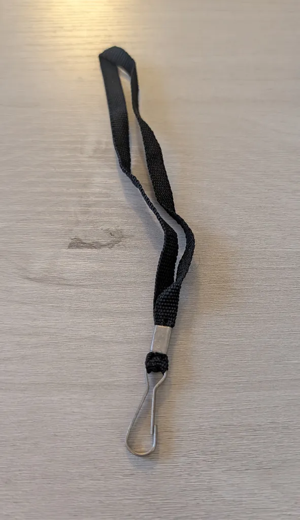 Small Black Lanyard with Metal Clip photo 1