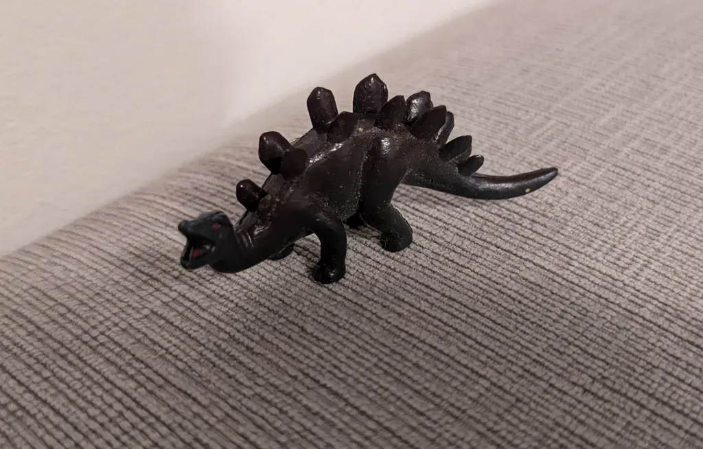 Black Stegosaurus Dinosaur Toy photo 1