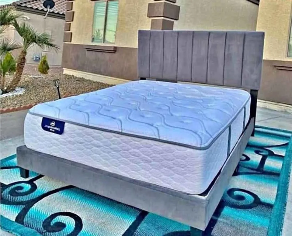 Brand New Never Used!! Velvet Panel Line Bed Frame King, Queen a photo 1