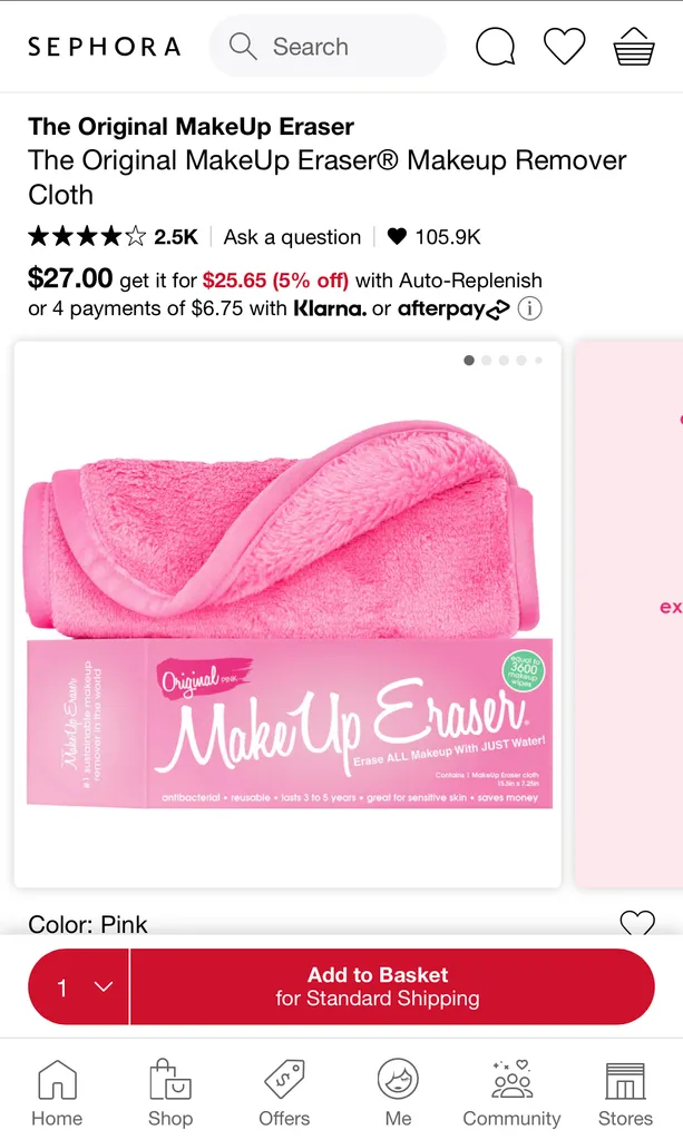 SOLD
Makeup Eraser  photo 1