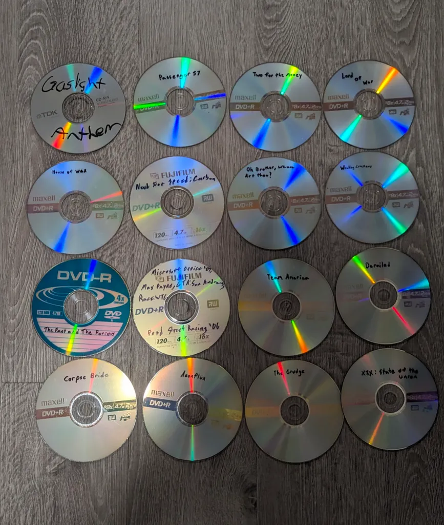 Sixteen Movies Burned onto DVDs photo 1