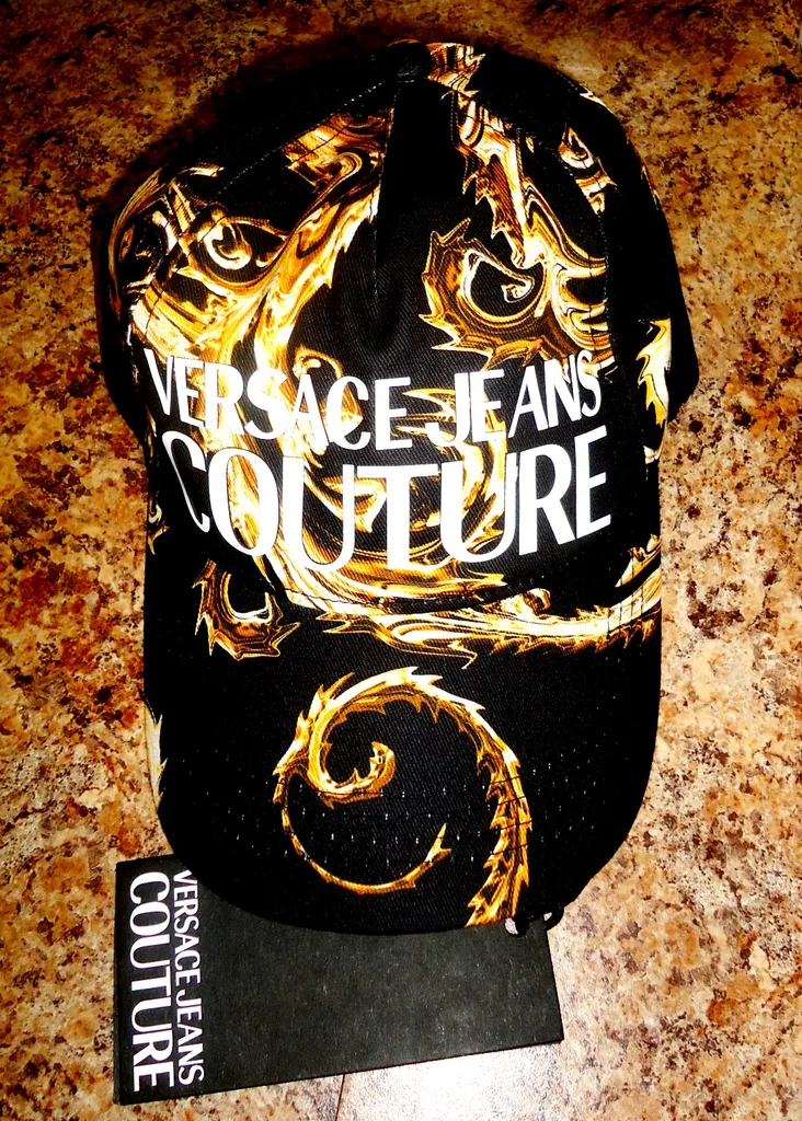 Versace Jeans Couture Chrome Print Baseball Cap Size OS NWT! photo 1