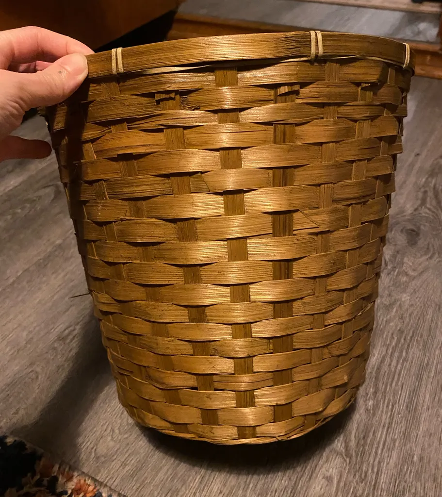 Wicker Wastepaper Basket photo 1