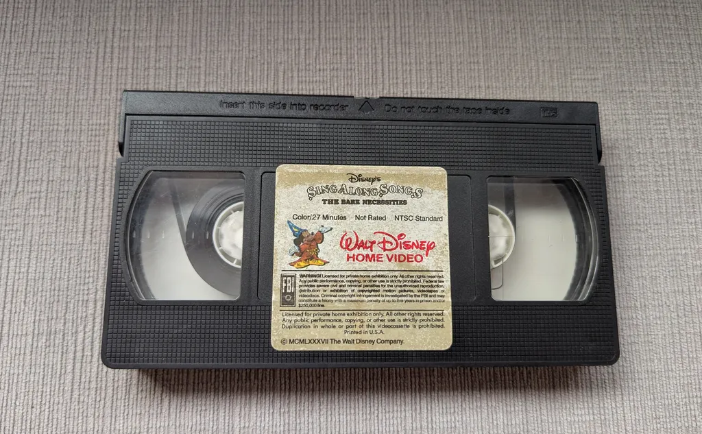 Disney's Sing Along Songs: The Bare Necessities VHS Tape photo 1
