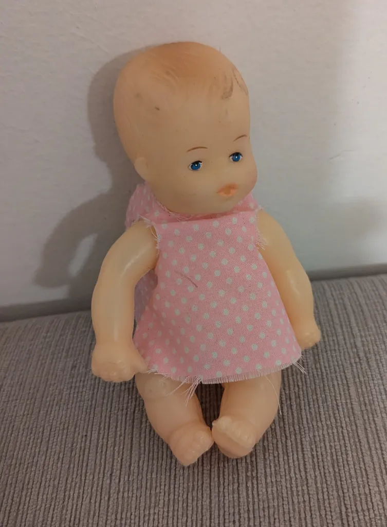 Vintage Baby Doll with Pink Polka Dot Dress photo 1