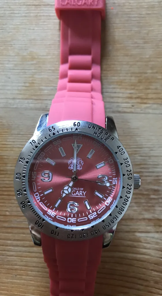 The World of Calgary watch - Silicone coral color - Limited edit photo 1