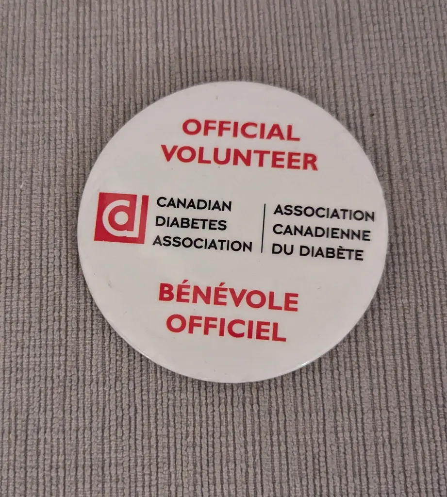 Canadian Diabetes Association Official Volunteer Pin photo 1