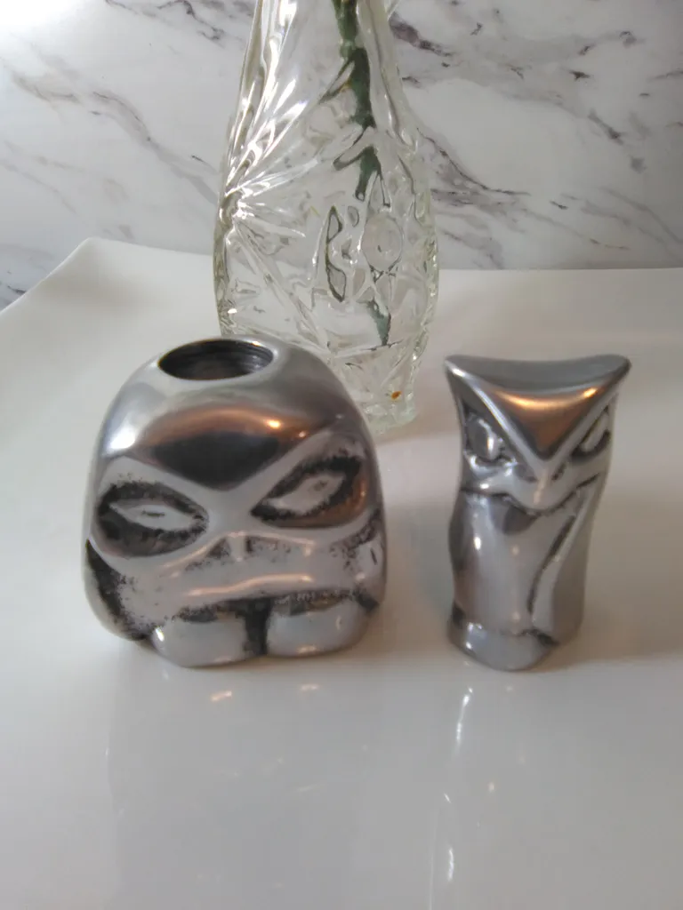 Vintage MCM 2 Hoselton Canada Owls Signed and numbered  photo 1