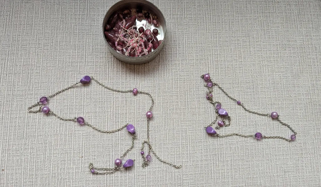 Purple Beads Set with Extra Beads photo 1