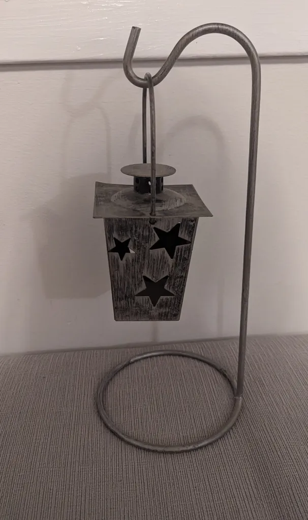 Metal Home Decor Candle Lantern with Stand photo 1