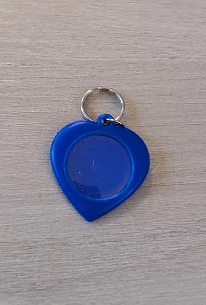 Blue Heart-Shaped Pet Collar Tag photo 1