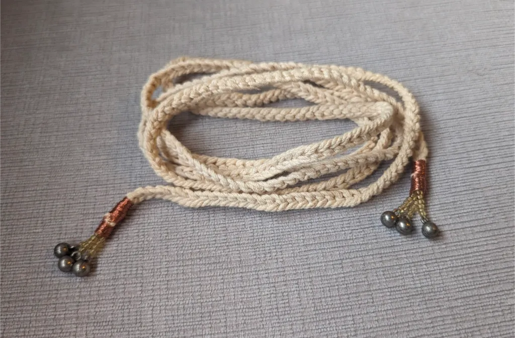 Braided Belt with Metal Beads photo 1