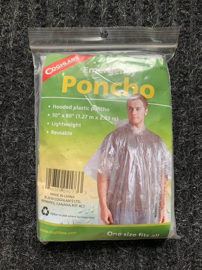 NEW! Adult Poncho with Hood photo 1