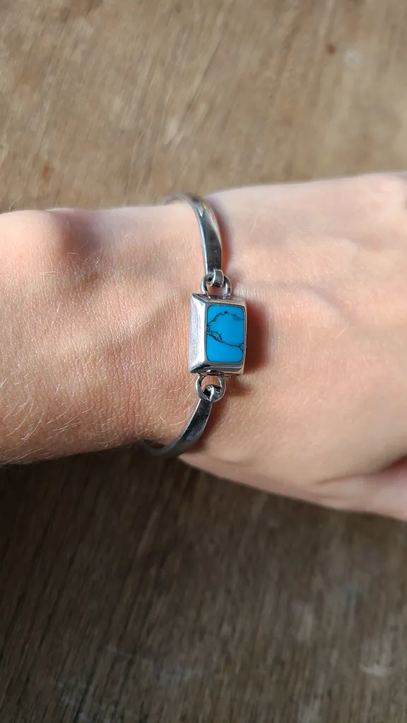 Silver and turquoise bracelet  photo 1