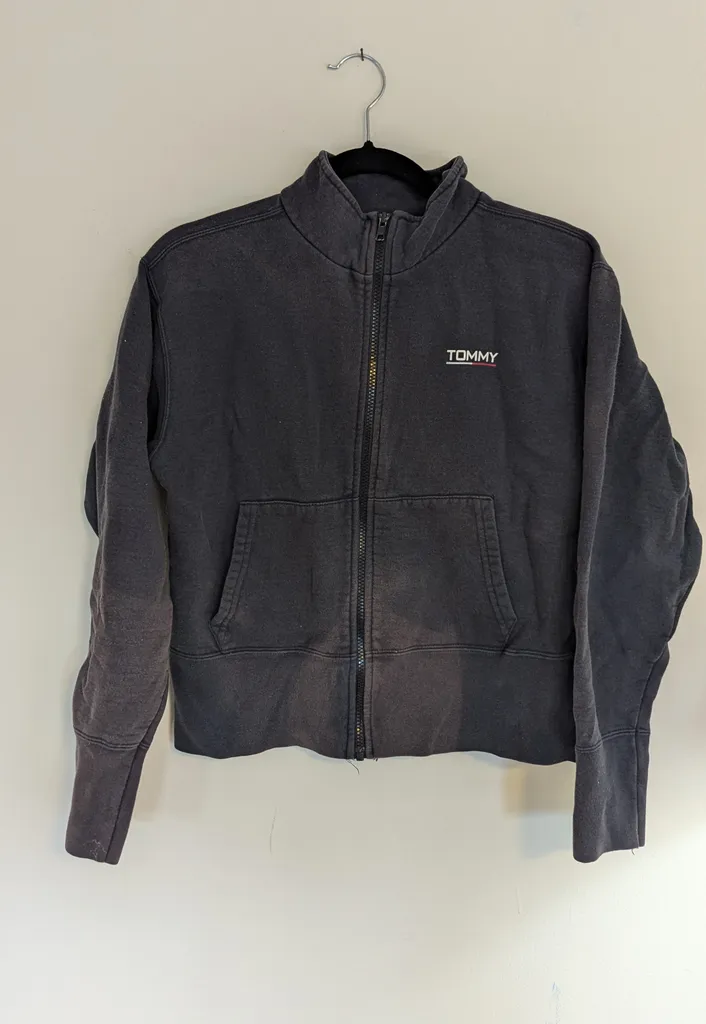 Tommy Hilfiger Navy Zip Up Sweatshirt - Women's Medium photo 1