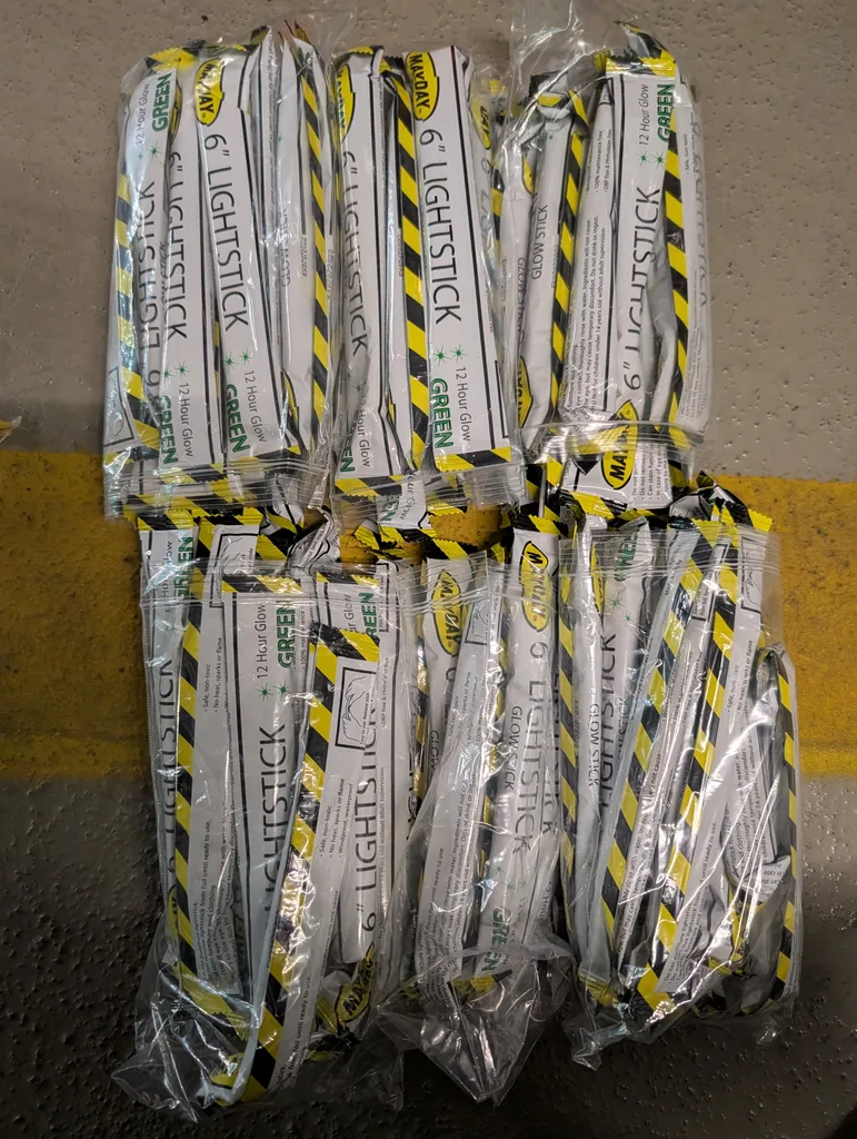 6" Green Glow Sticks  photo 1