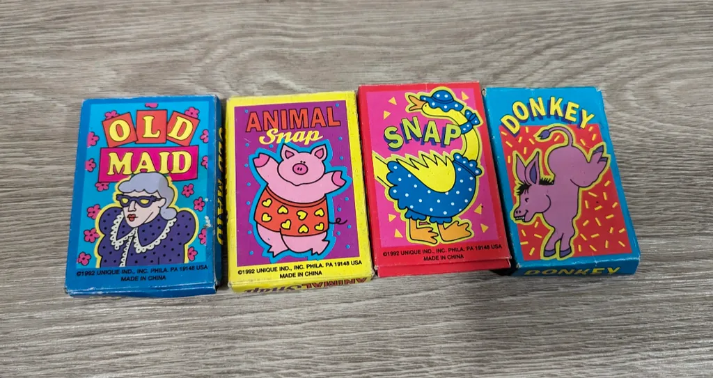 Vintage Card Games - Old Maid, Animal Snap, Donkey photo 1